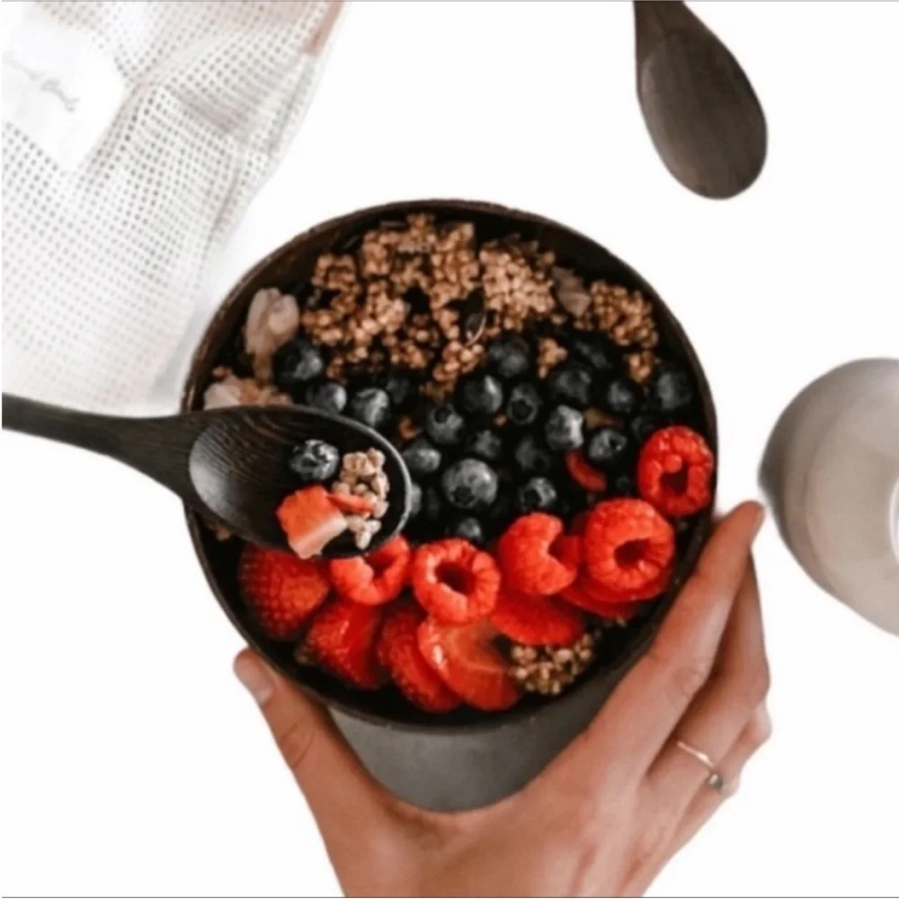 COCONUT BOWLS bowl & spoon set NEW